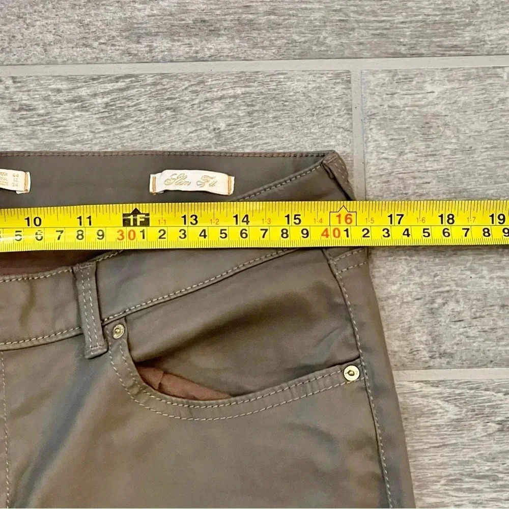 Zara Premium Denim Collection Women’s Slim Fit Waxed Jeans Size 12 Gray - Picture 7 of 8